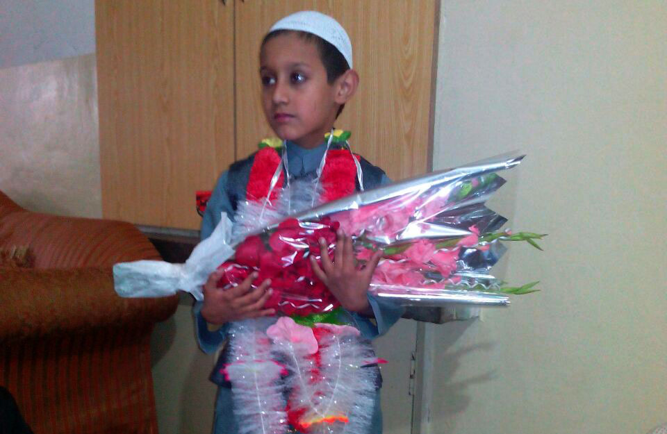 Kid completed Holy Quran recitation