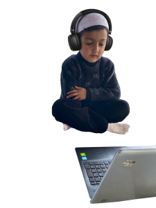 Kid-during-online-Quran-class